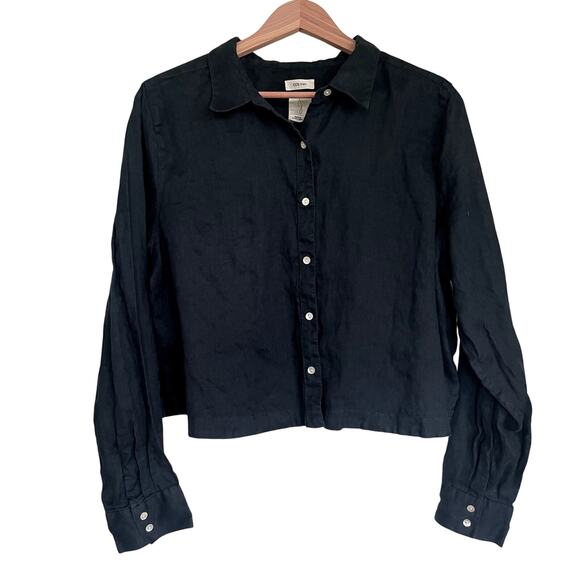 Joie Tops - Joie Women's 100% Linen Black Button Down Size XL Minimalist Quiet Luxury